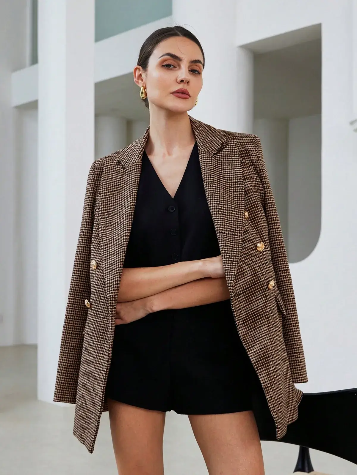 Blazer Xadrez Transpassado Fernanda na cor Multicolorido — foto 6 de 7
