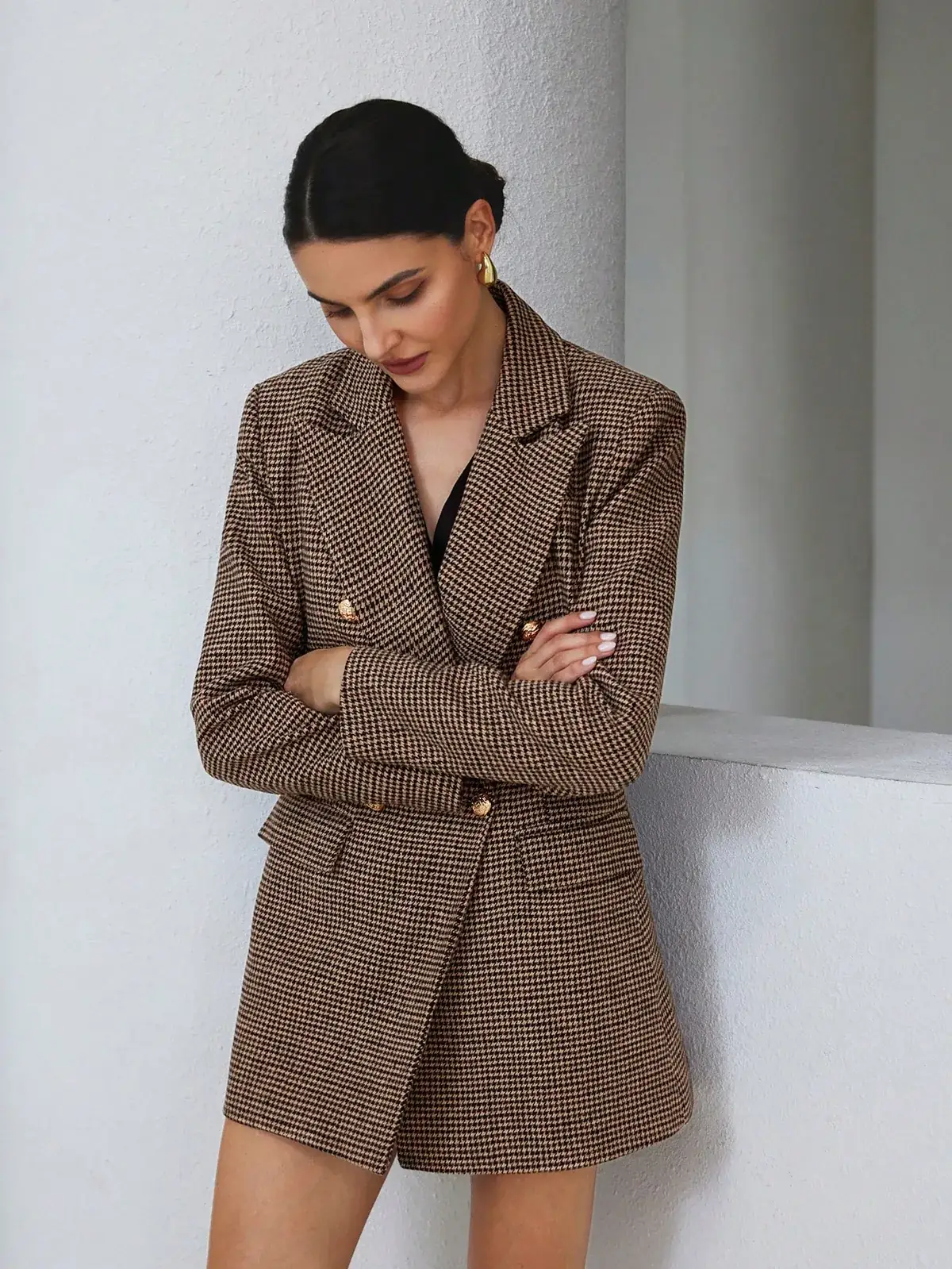 Blazer Xadrez Transpassado Fernanda na cor Multicolorido — foto 7 de 7