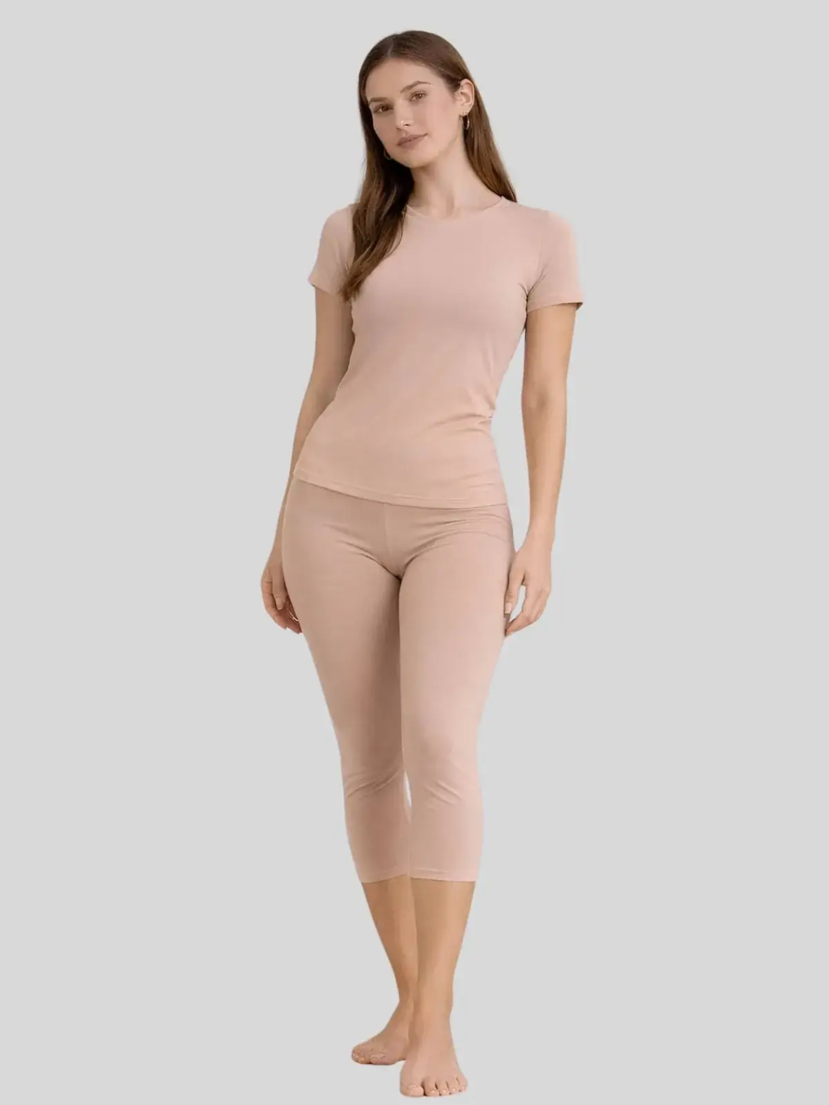 Calça Anágua Modeladora Capri na cor Bege — foto 3 de 4