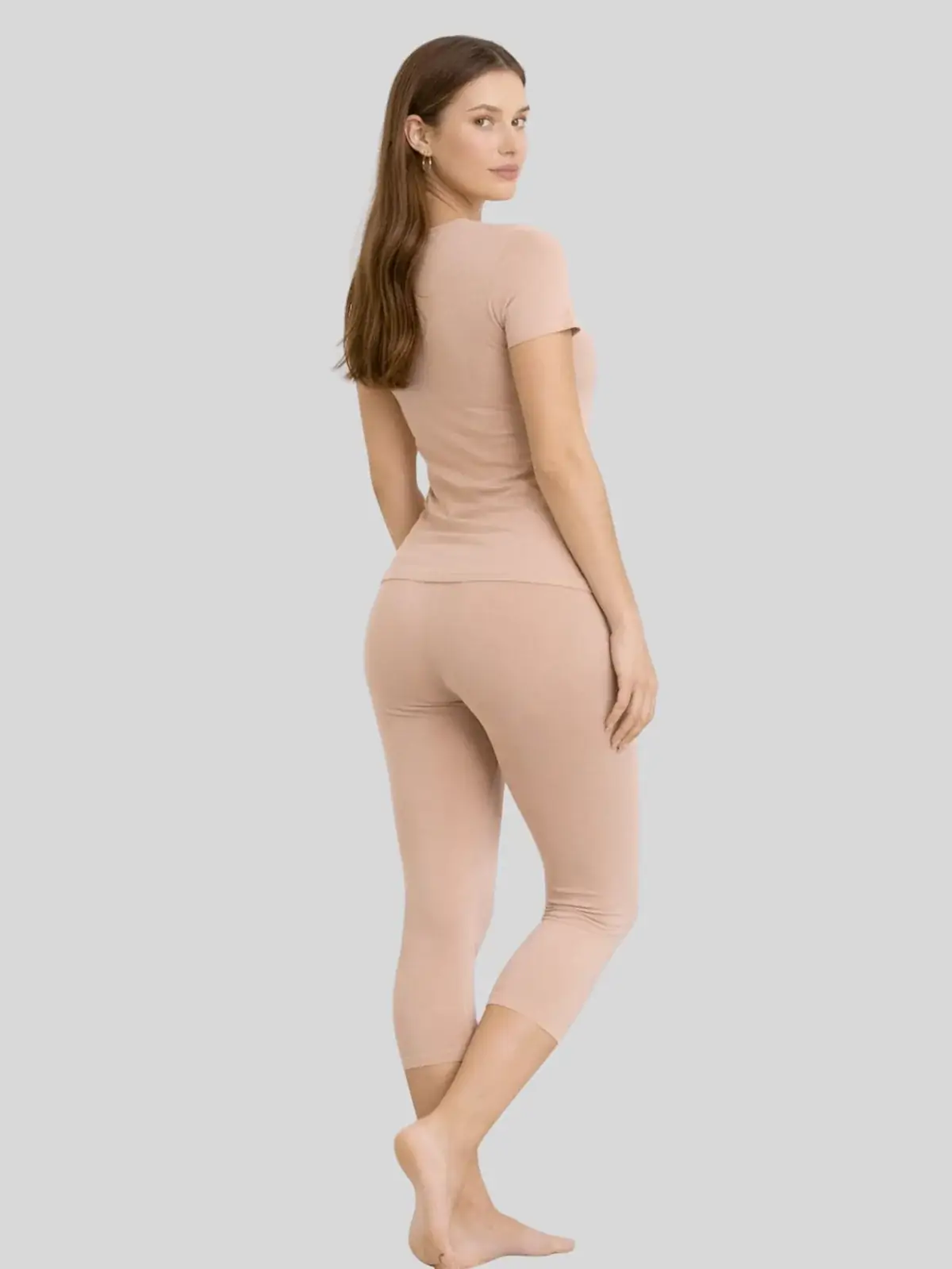 Calça Anágua Modeladora Capri na cor Bege — foto 4 de 4